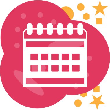 Moda biçimi izole edilmiş arkaplanda takvim simgesi