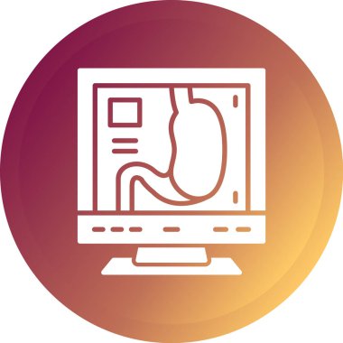 Bilgisayar monitörü. Basit resimleme