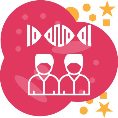 DNA ikonu olan insanların vektör çizimi. DNA molekülü.