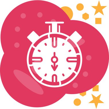 Bir saatin vektör illüstrasyonu