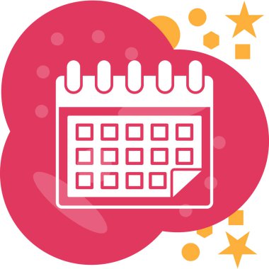 Takvim simgesi, vektör çizimi