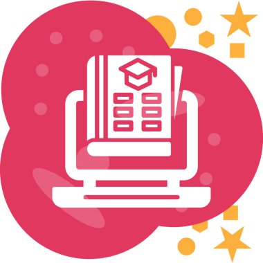 çevrimiçi eğitim ikonu vektör illüstrasyonu