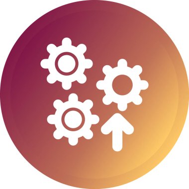 dişli düz vektör simgesi