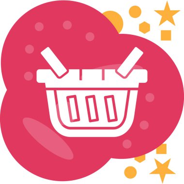 Alışveriş sepeti ikonu. vektör illüstrasyonu