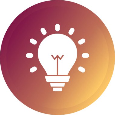 Ampul simgesinin vektör modern illüstrasyonu