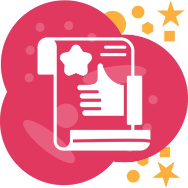 Bir yıldız simgesinin vektör illüstrasyonu