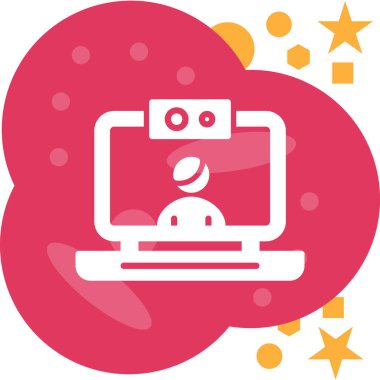 Bulut. Web simgesi basit illüstrasyon