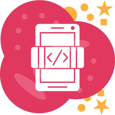 Cep telefonu simgesi, vektör illüstrasyonu