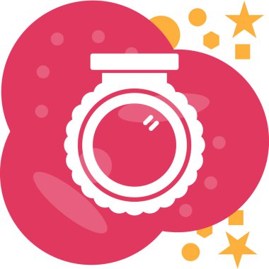 Alarm saati simgesi rozet biçiminde