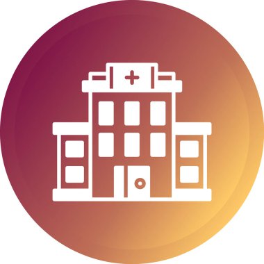 Hastane. Web simgesi basit illüstrasyon