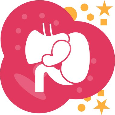 Kanser. Web simgesi basit illüstrasyon