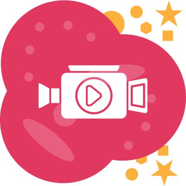 video. Web simgesi basit illüstrasyon