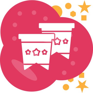 Basit vektör simgesi, kova illüstrasyonu