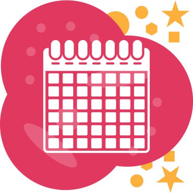 Takvim simgesi, vektör çizimi