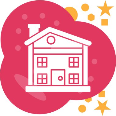 Bir ev simgesinin vektör illüstrasyonu