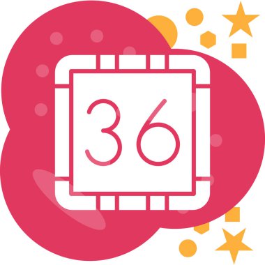 5 numaralı vektör simgesi modern illüstrasyon