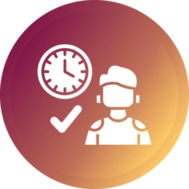 Saatin vektör illüstrasyonu modern simge