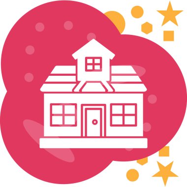 Ev. Web simgesi basit illüstrasyon