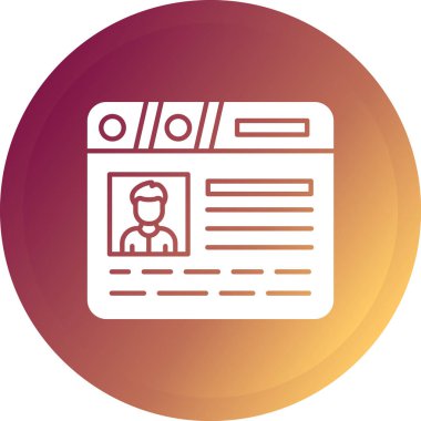 Kimlik kartı, vektör illüstrasyonu