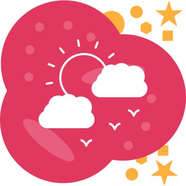 Bulut. Web simgesi basit illüstrasyon