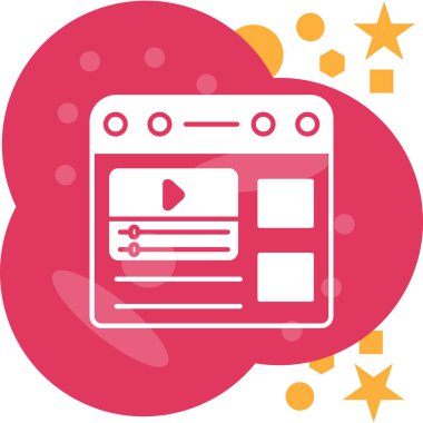 video simgesi, vektör illüstrasyonu