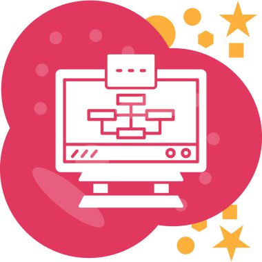 Bulut hesaplama simgesi, modern tasarım illüstrasyonu