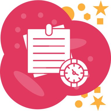 Bir saat simgesinin vektör illüstrasyonu