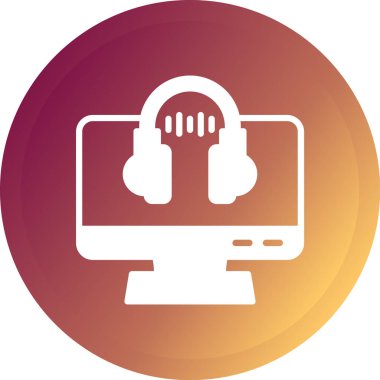 bilgisayar monitörü ikon vektör illüstrasyonu