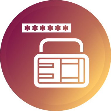 parola ikonu vektör illüstrasyonu