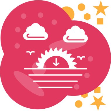 Güneş ikonu. vektör illüstrasyonu