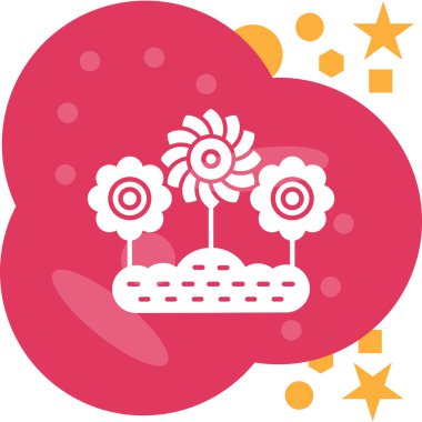 Bulut çiçeği. Web simgesi basit illüstrasyon