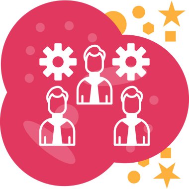 Yıldız bulutundaki insanların vektör illüstrasyonu