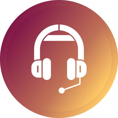 kulaklık simgesi, vektör illüstrasyonu