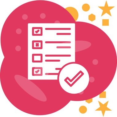 Kontrol listesi. Web simgesi basit illüstrasyon