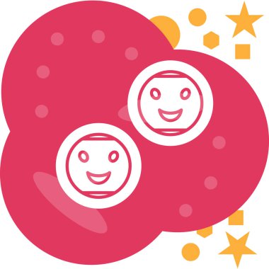 Bulutlu şirin bir çizgi film bebeğinin vektör çizimi