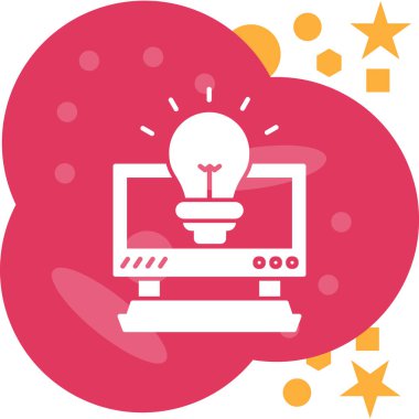 Modern bir bilgisayar simgesinin vektör çizimi