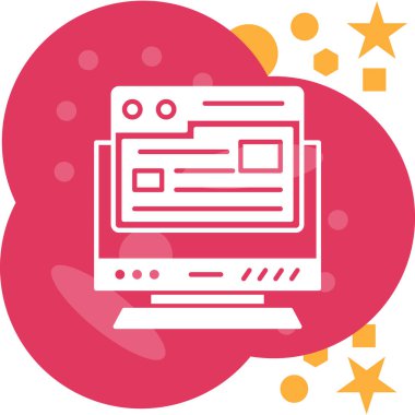 Web tasarım şablonu, web sitesi geliştirme simgesi