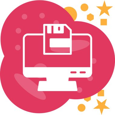 Dizüstü bilgisayar simgesi vektör çizimi