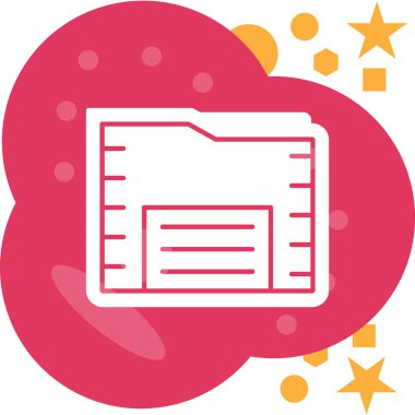 Belge. Web simgesi basit illüstrasyon