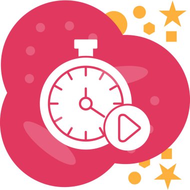 Saat. Web simgesi basit illüstrasyon