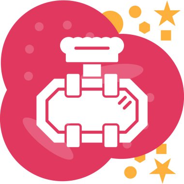 robot. Web simgesi basit illüstrasyon