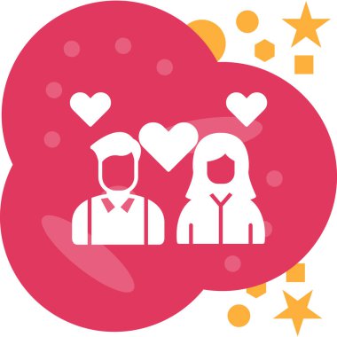 çift simgesi, vektör illüstrasyonu