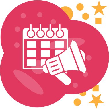 Takvim tarihi olay simgesi düz biçimli