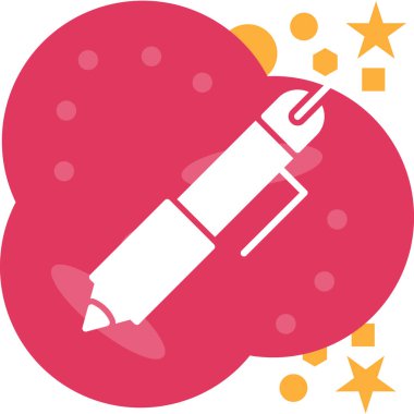 Havai fişekler. Web simgesi basit illüstrasyon