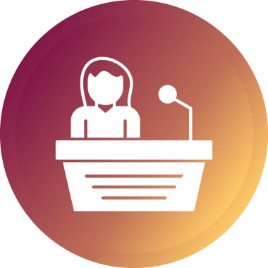 Seyirciler. Web simgesi basit illüstrasyon