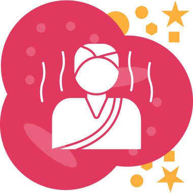 kadın simge vektör illüstrasyonu