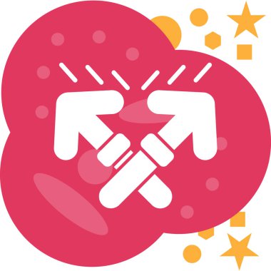 Beyaz arkaplanda bir yıldızı, illüstrasyonu, vektörü tutan.