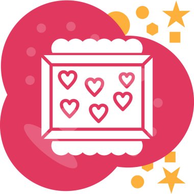 Kalpli sevgililer günü kartı, vektör illüstrasyonu