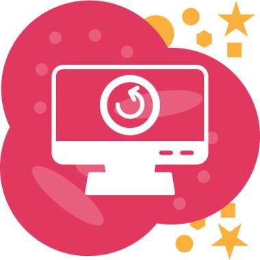 Bulut hesaplama simgesi vektör illüstrasyonu