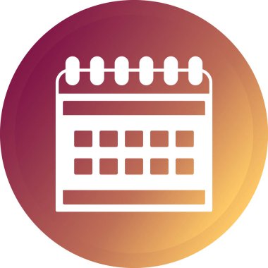 Takvim. Web simgesi basit illüstrasyon